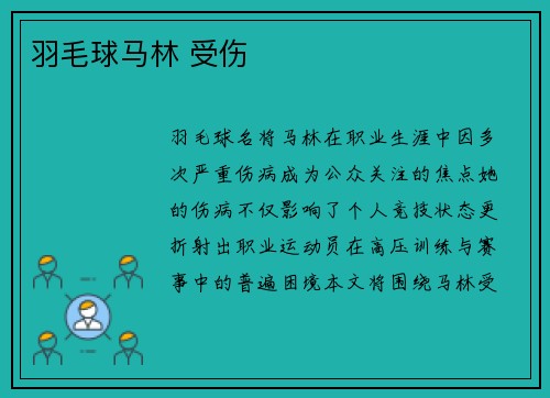 羽毛球马林 受伤